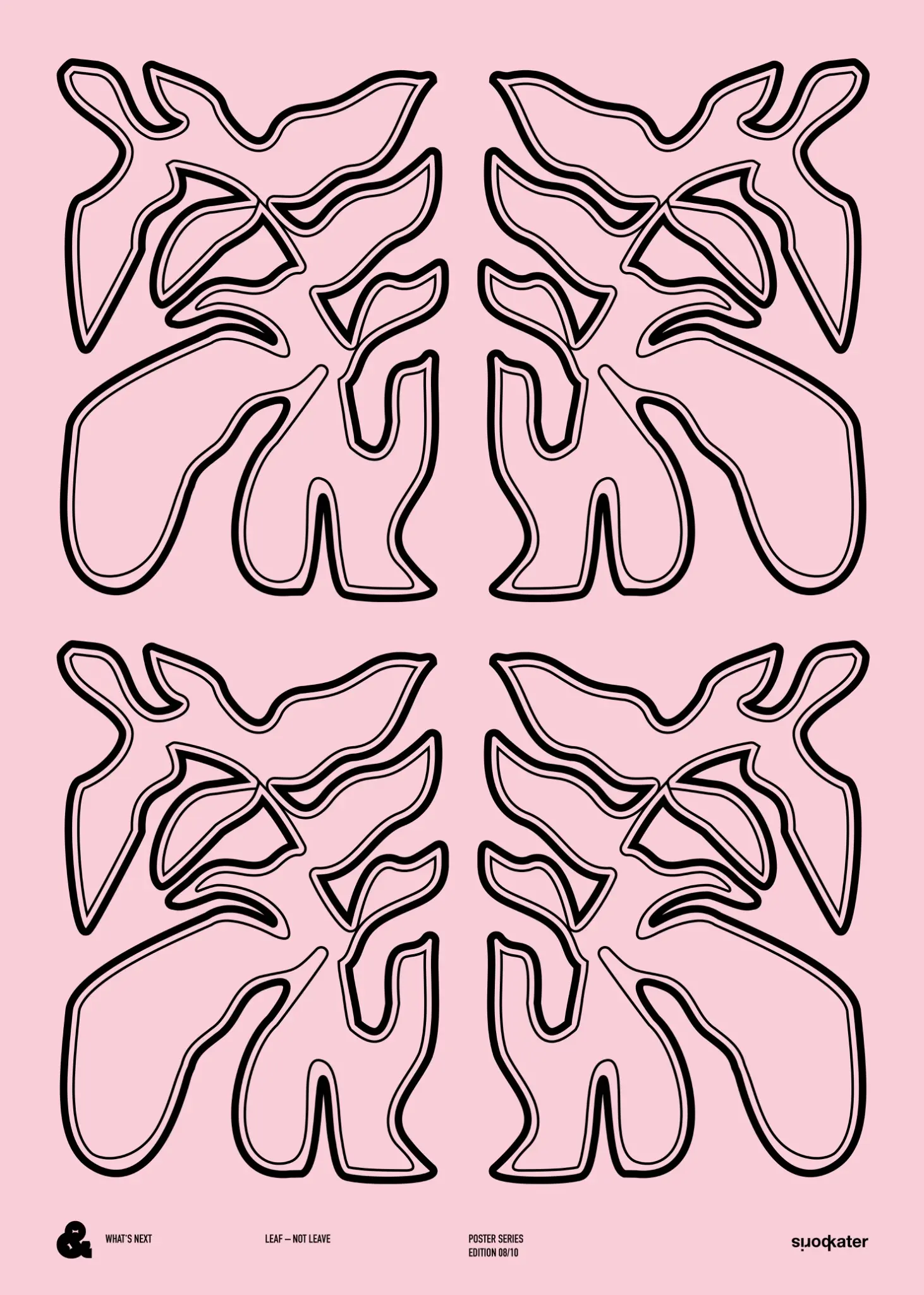 Rosafarbener LEAF Fine Art Print