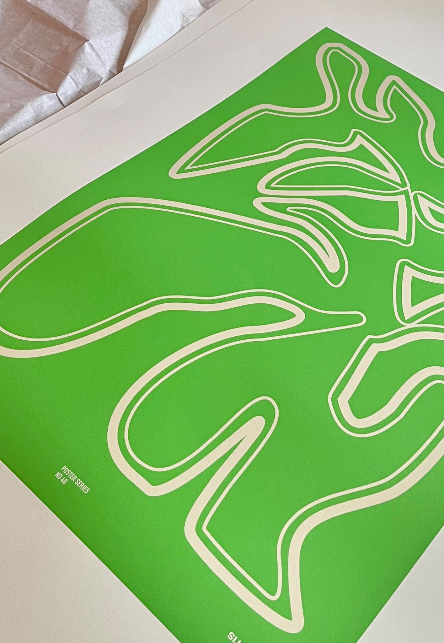 Green LEAF – NOT LEAVE print detail