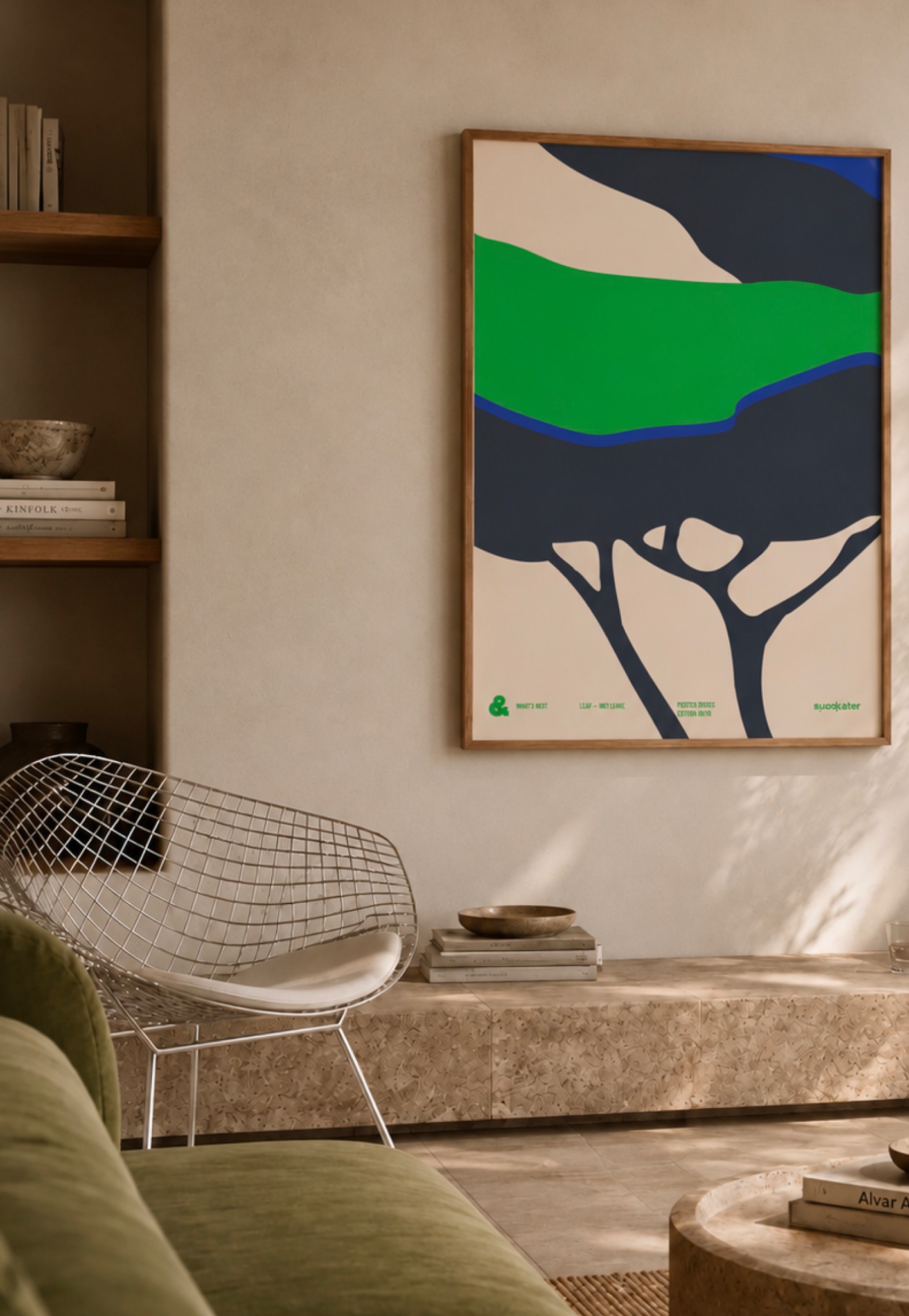 Abstract Fine Art Print in a considered interior