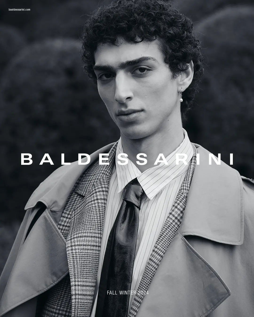 Baldessarini Fall Winter 2024 black and white tailoring campaign