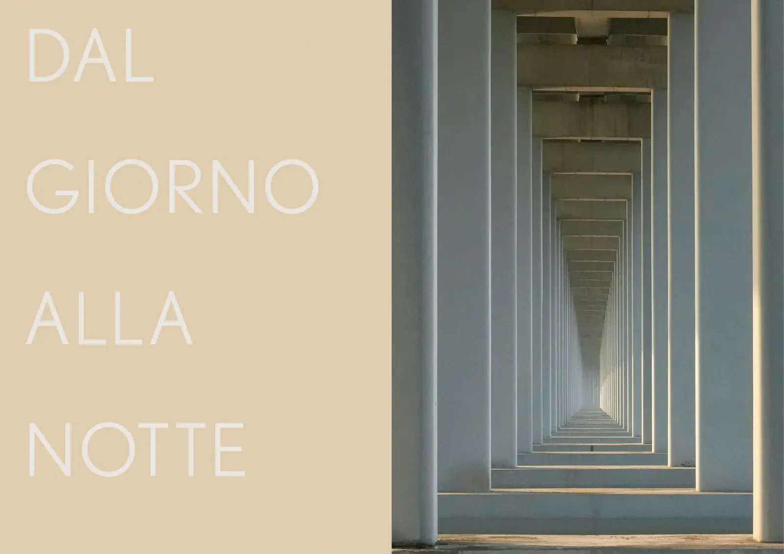 Benvenuto Fall Winter 2025 Dal Giorno Alla Notte architectural lookbook spread