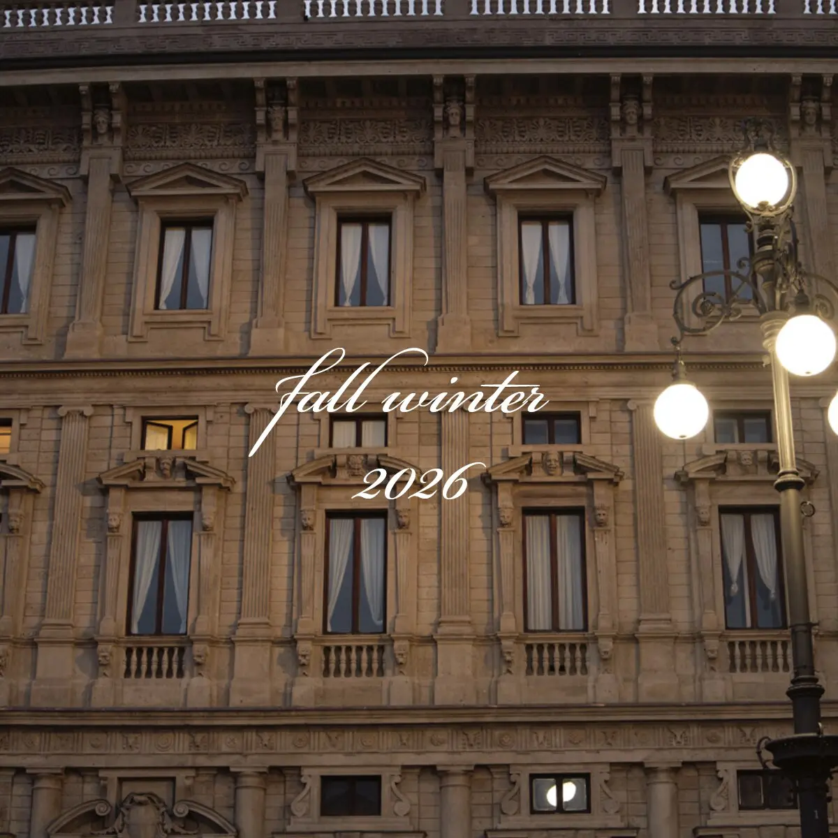 Bugatti Fall Winter 2026 invitation visual