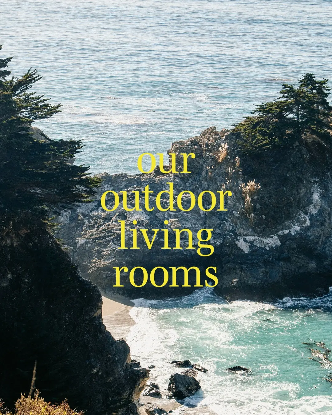 Coastal landscape with Designwerk outdoor living typography