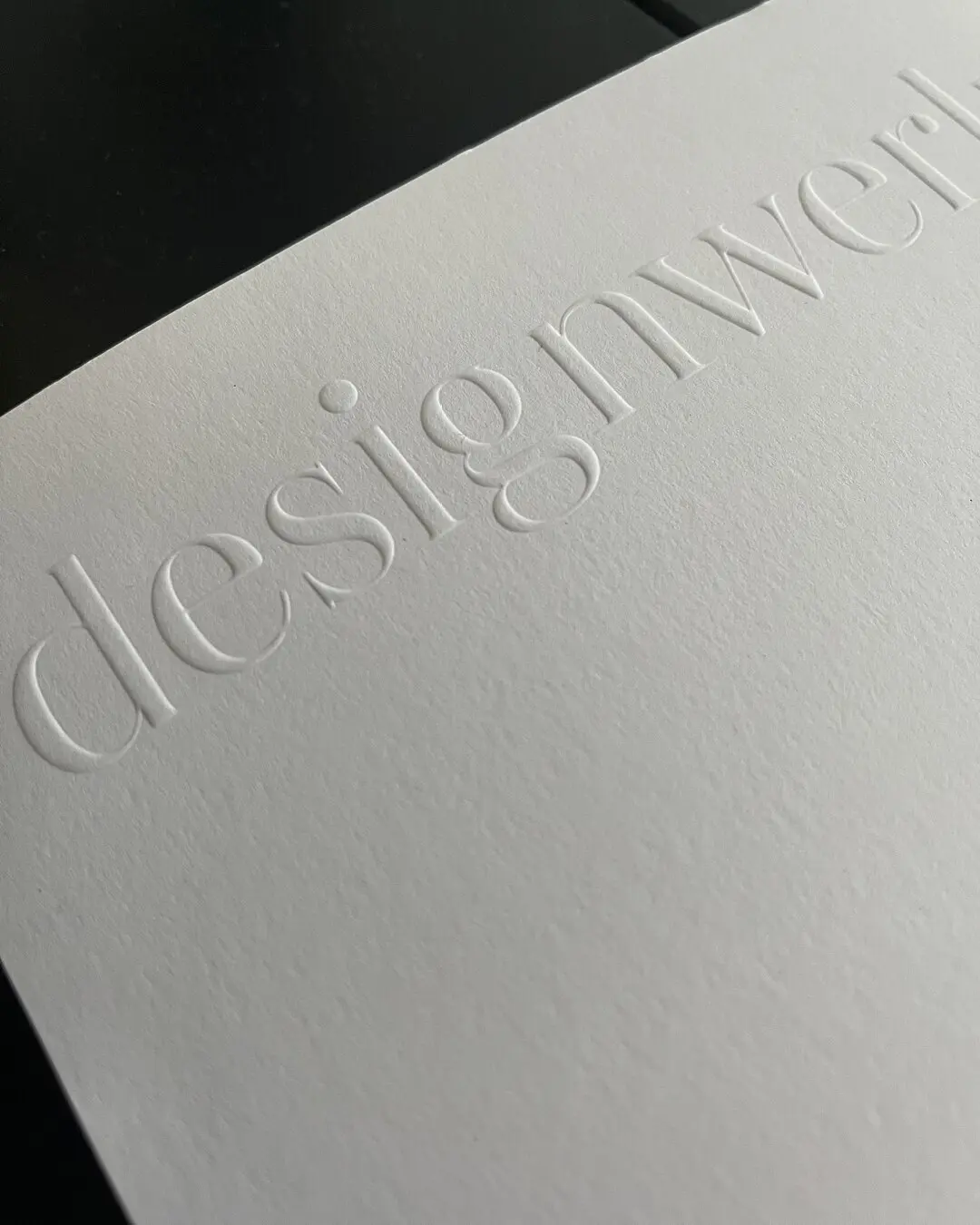 Embossed Designwerk invitation detail