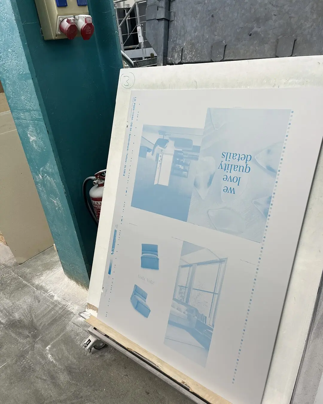 Designwerk magazine printing plate during production