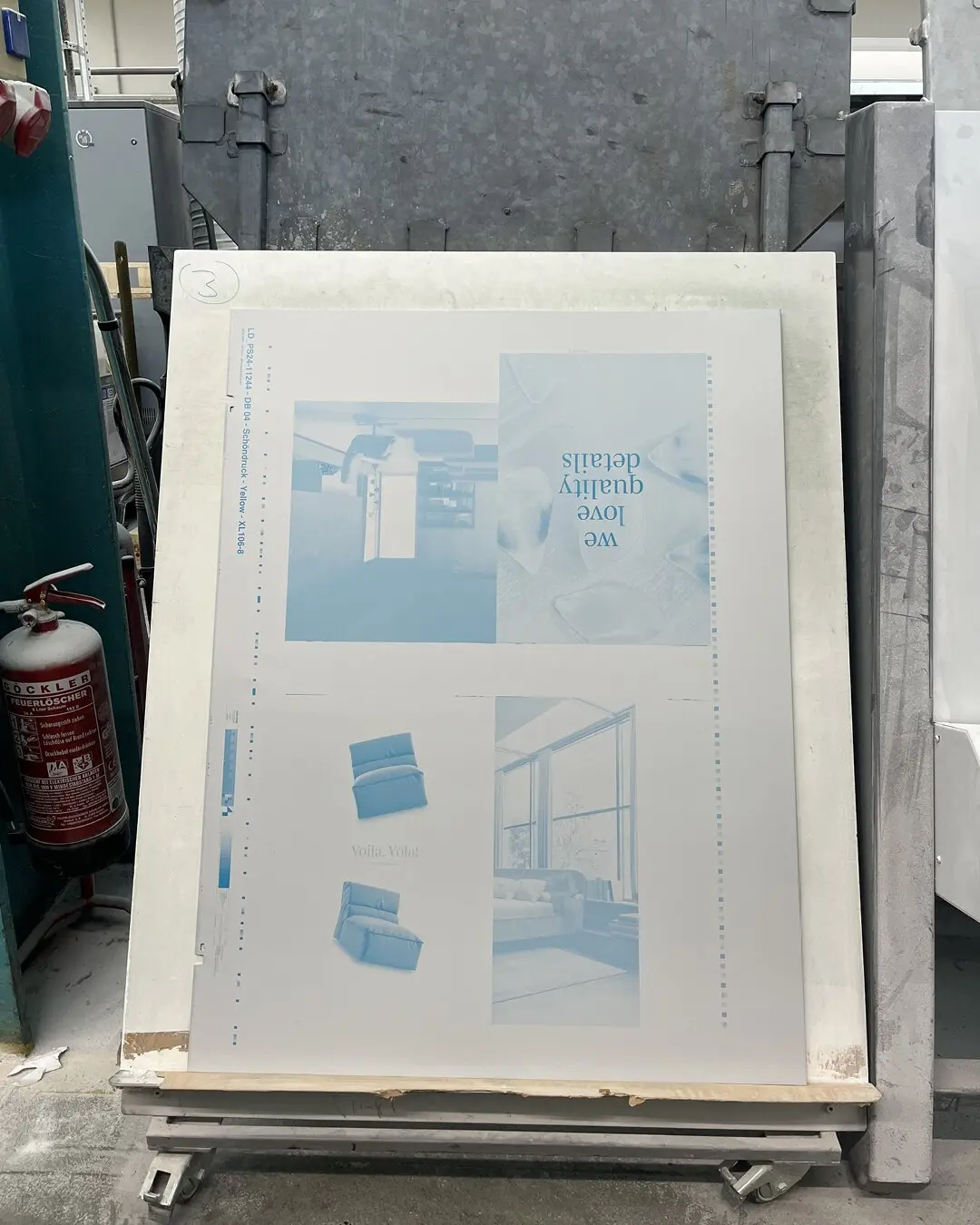 Designwerk magazine printing plate prepared for production