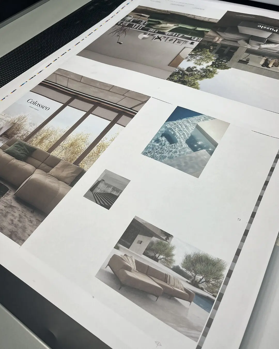 Designwerk magazine press sheet during quality control