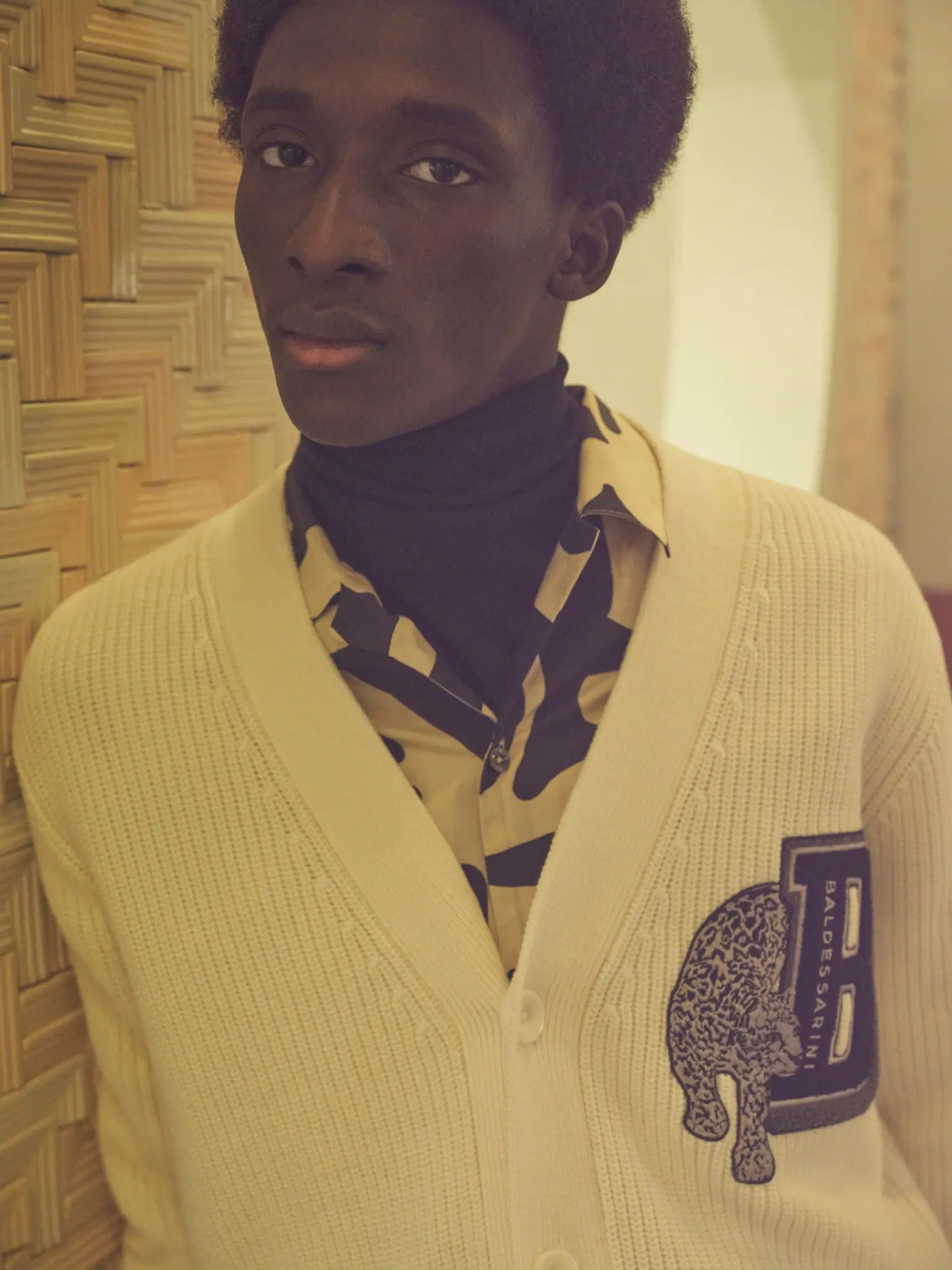 Baldessarini cardigan with textile patch applications