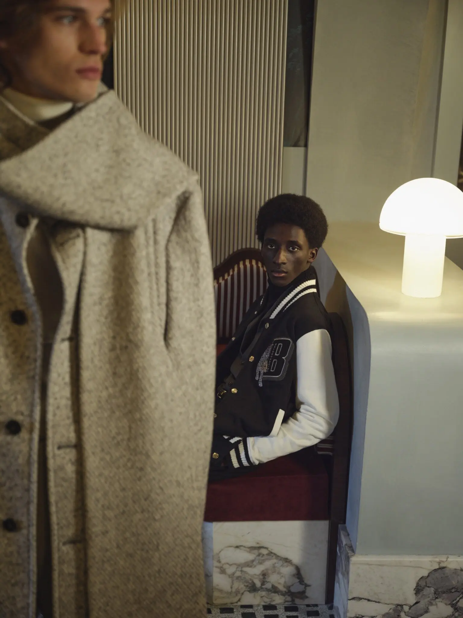 Baldessarini varsity look with graphic patches