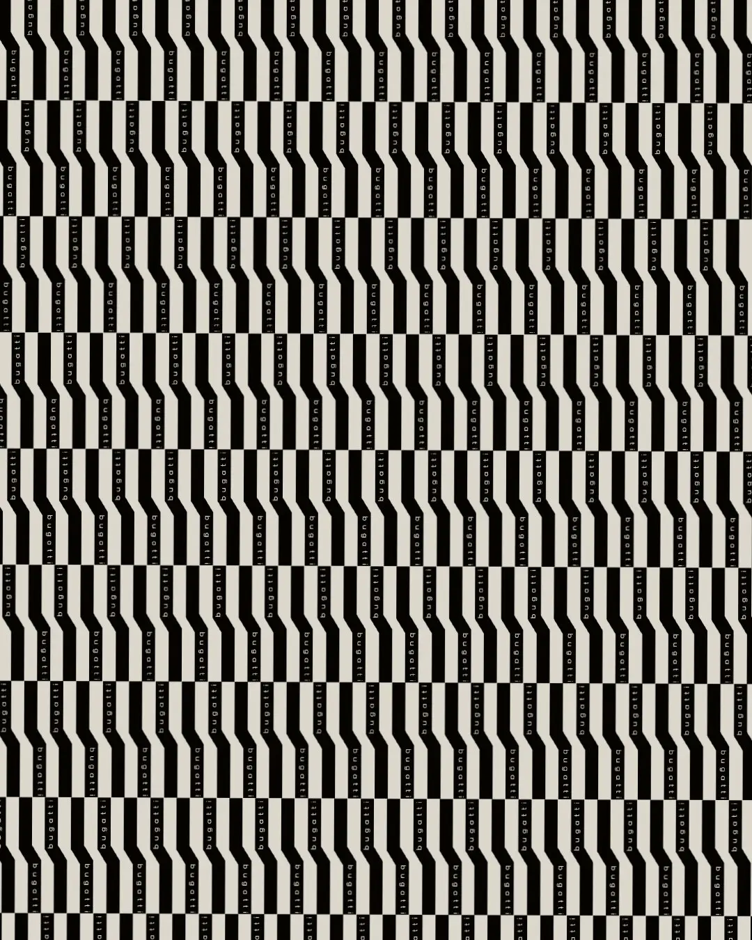 Schwarz-weiße lineare Bugatti Pattern-Studie