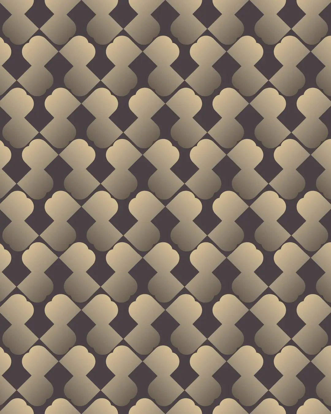 Beige-schwarze Pattern-Studie mit räumlichem Verlauf