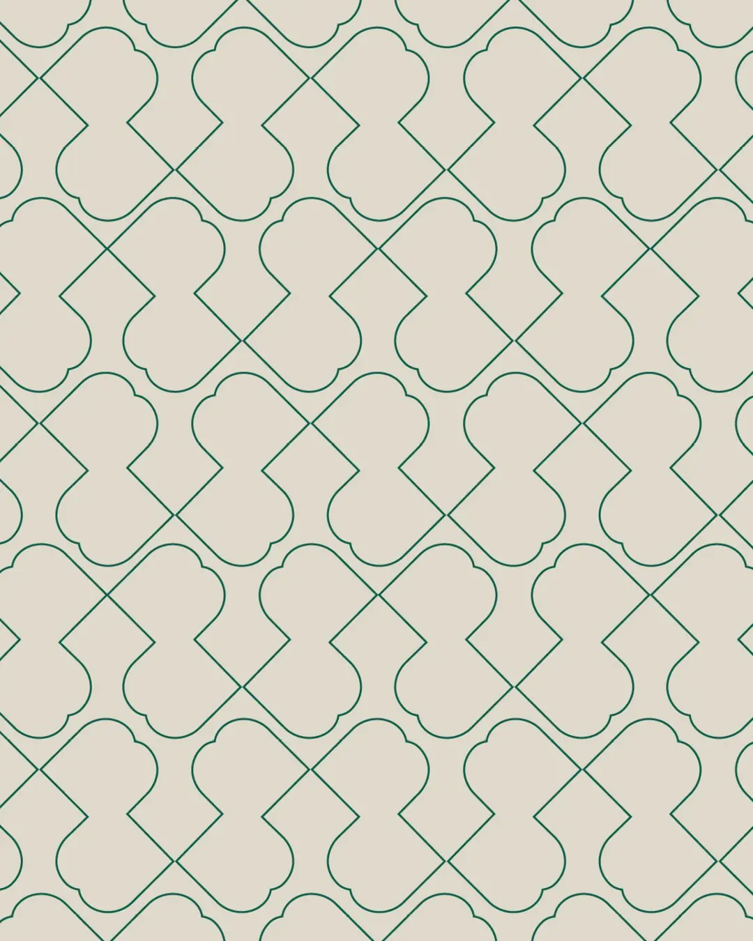 Creme-grüne lineare Pattern-Studie